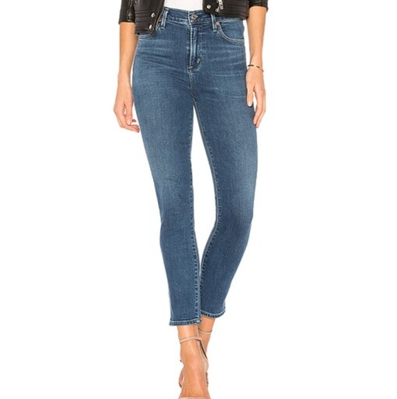 Citizens of Humanity Rocket Crop high-rise jeans Size 27 Blue